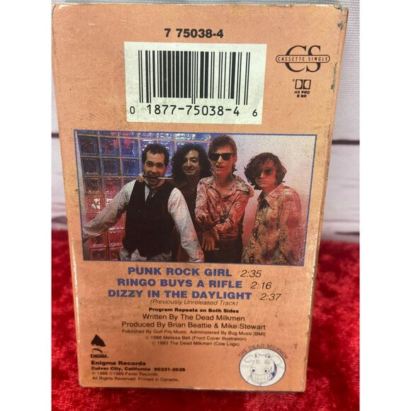 The Dead Milkmen Punk Rock Girl Cassette Single 1988 Enigma Records - Picture 2 of 5